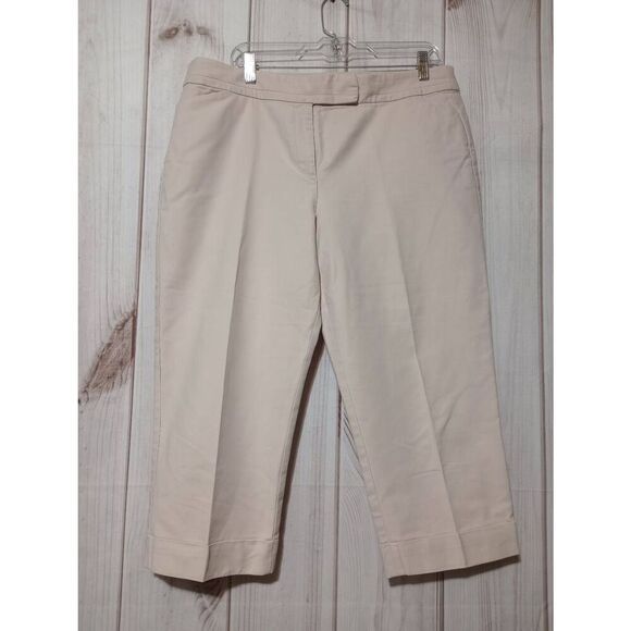 Ann Taylor Pants‎ Ladies 16 Cream Capri Signature - Picture 1 of 7